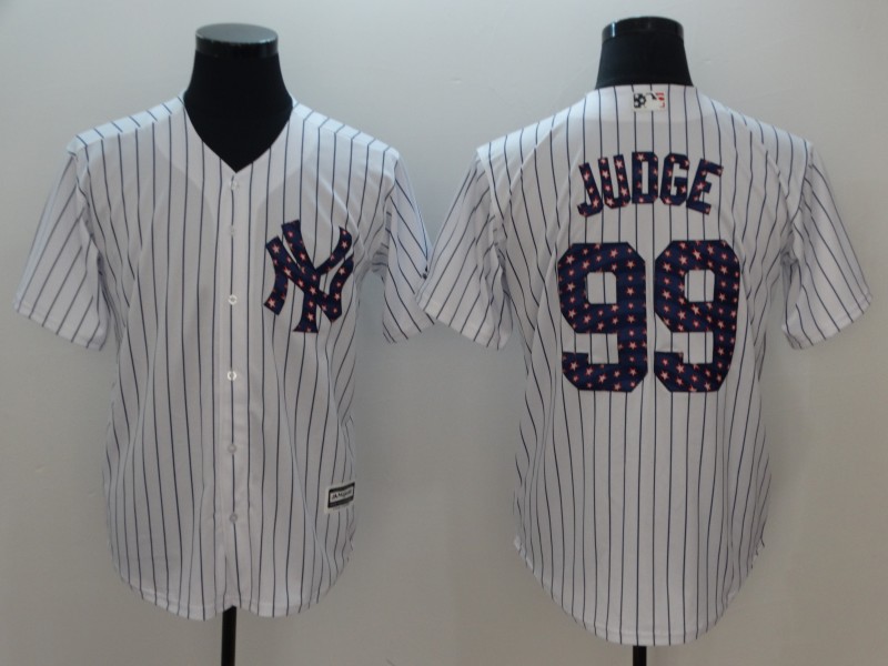 Men New York Yankees 99 Judge White Independent version Game MLB Jerseys